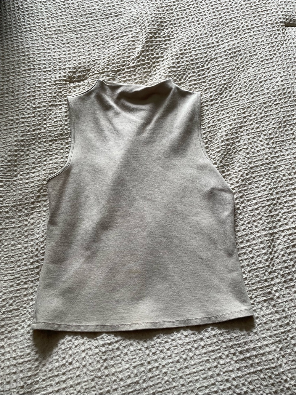 Forever 21 Light Beige Mock Neck Sleeveless Tank